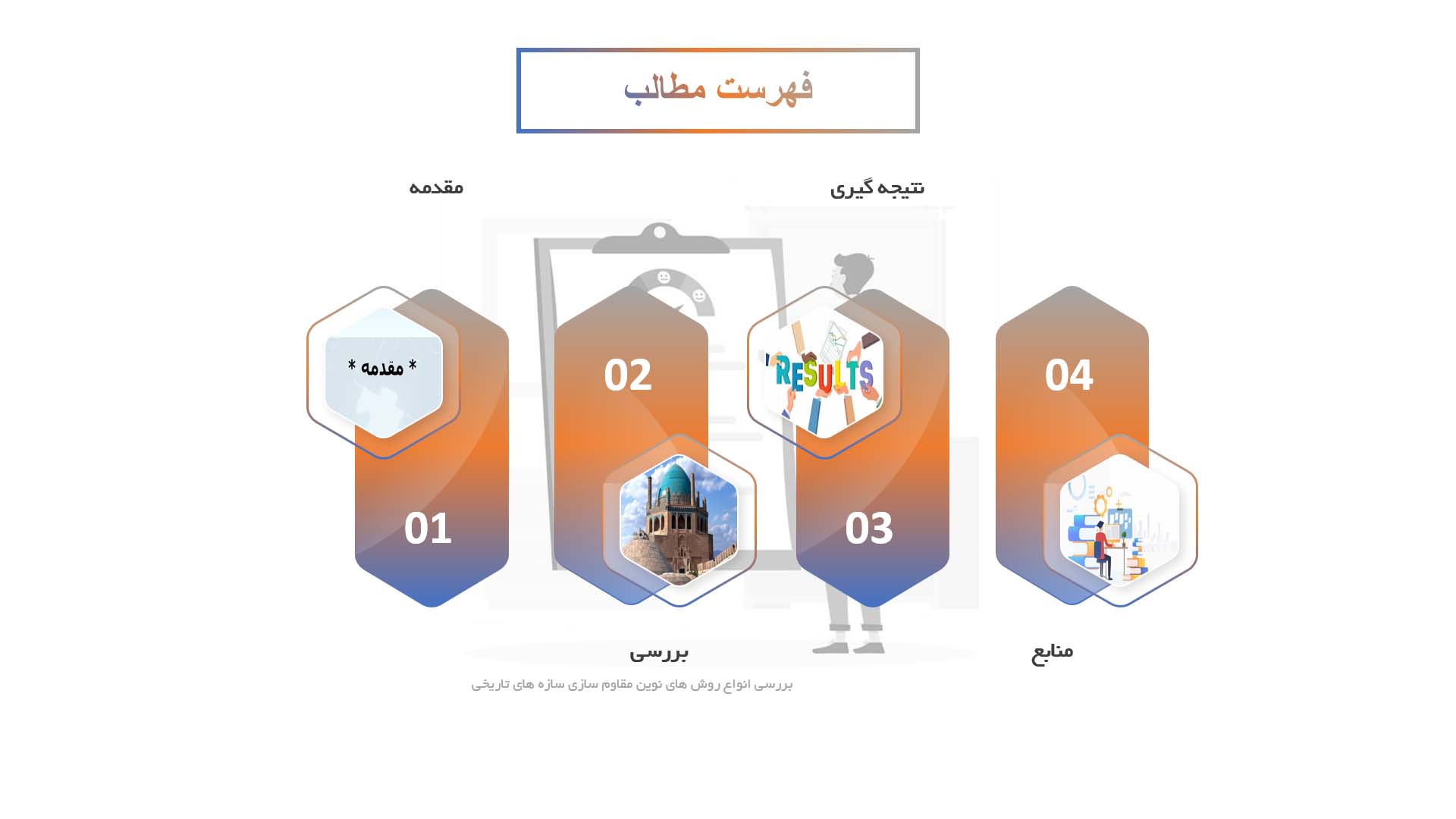 پاورپوینت در مورد روش های نوین مقاوم سازی سازه های تاریخی